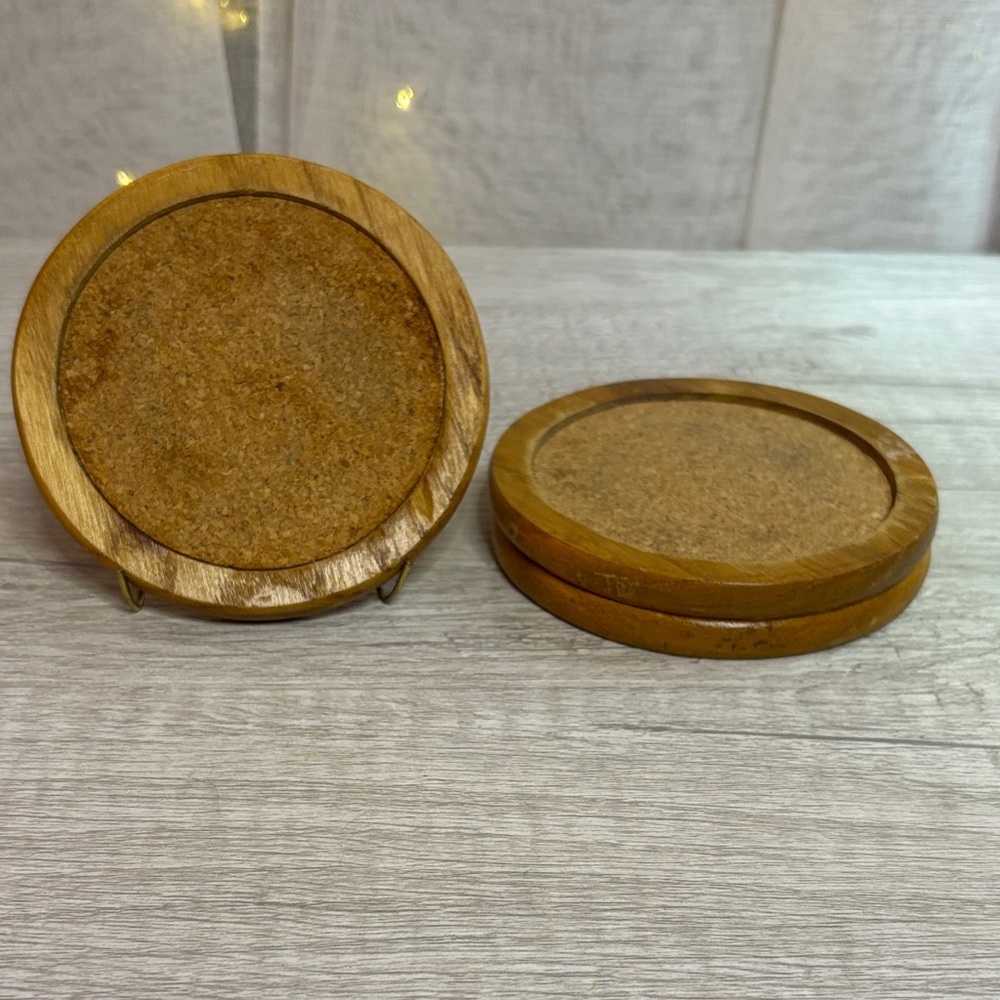 Elegant Brown Wooden Coasters